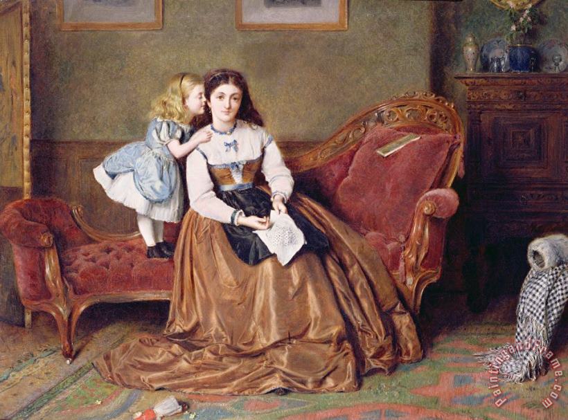 A Mother's Darling painting - George Goodwin Kilburne A Mother's Darling Art Print