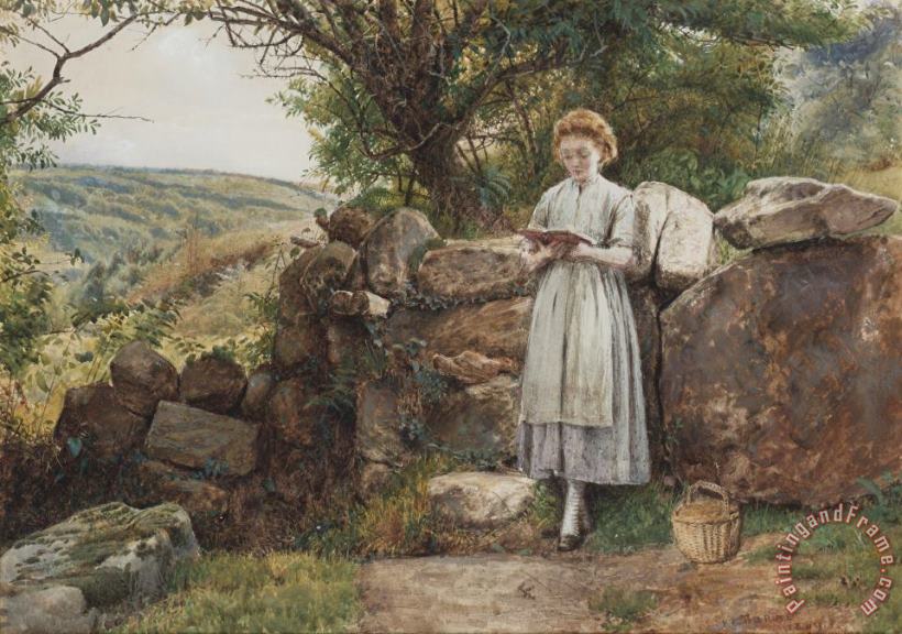 A Peaceful Read painting - George Goodwin Kilburne A Peaceful Read Art Print
