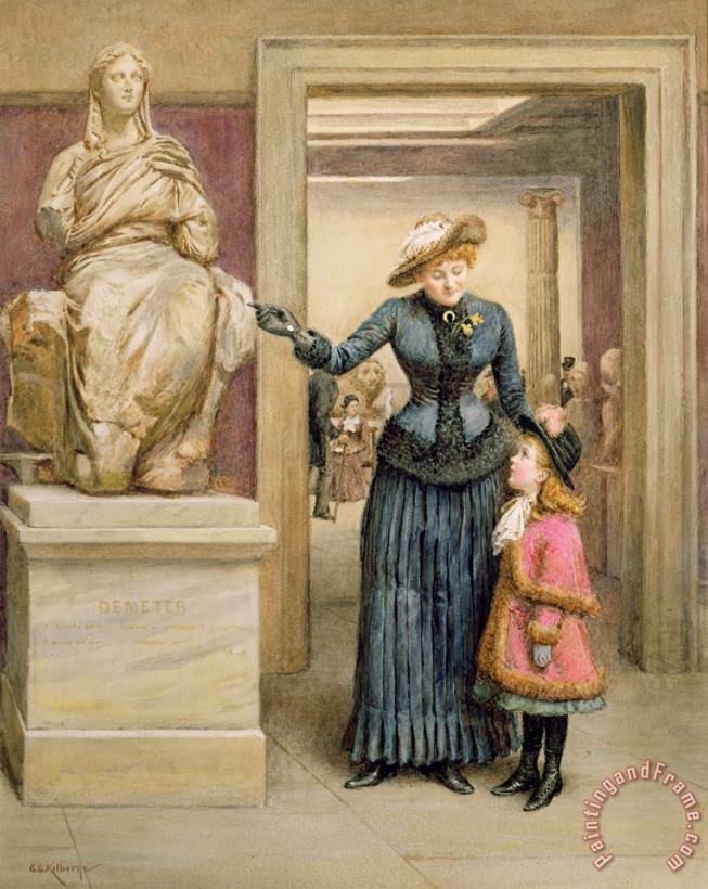 George Goodwin Kilburne At The British Museum Art Painting