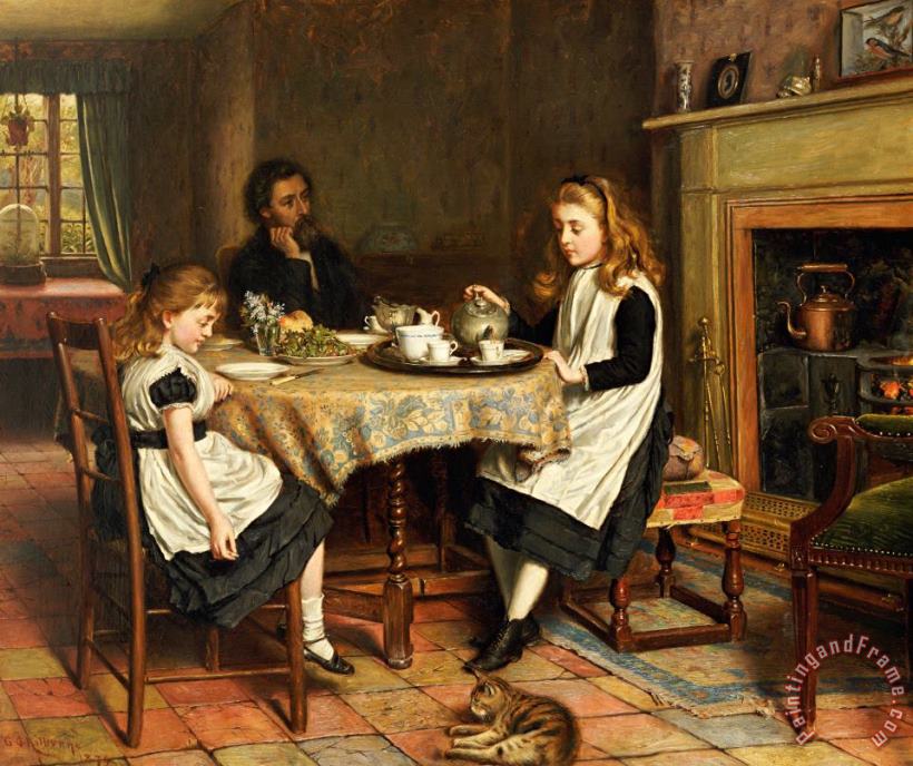 George Goodwin Kilburne There Is No Fireside... Art Painting