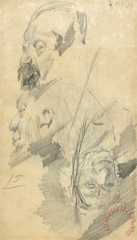 Schetsen Van Een Mannenhoofd painting - George Hendrik Breitner Schetsen Van Een Mannenhoofd Art Print
