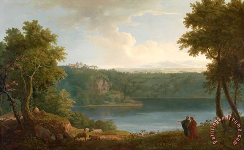 George Lambert Lake Albano Art Painting