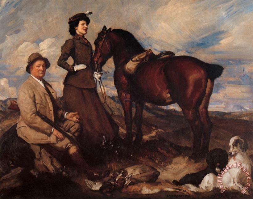 George Lambert Miss Alison Preston And John Proctor on Mearbeck Moor Art Painting
