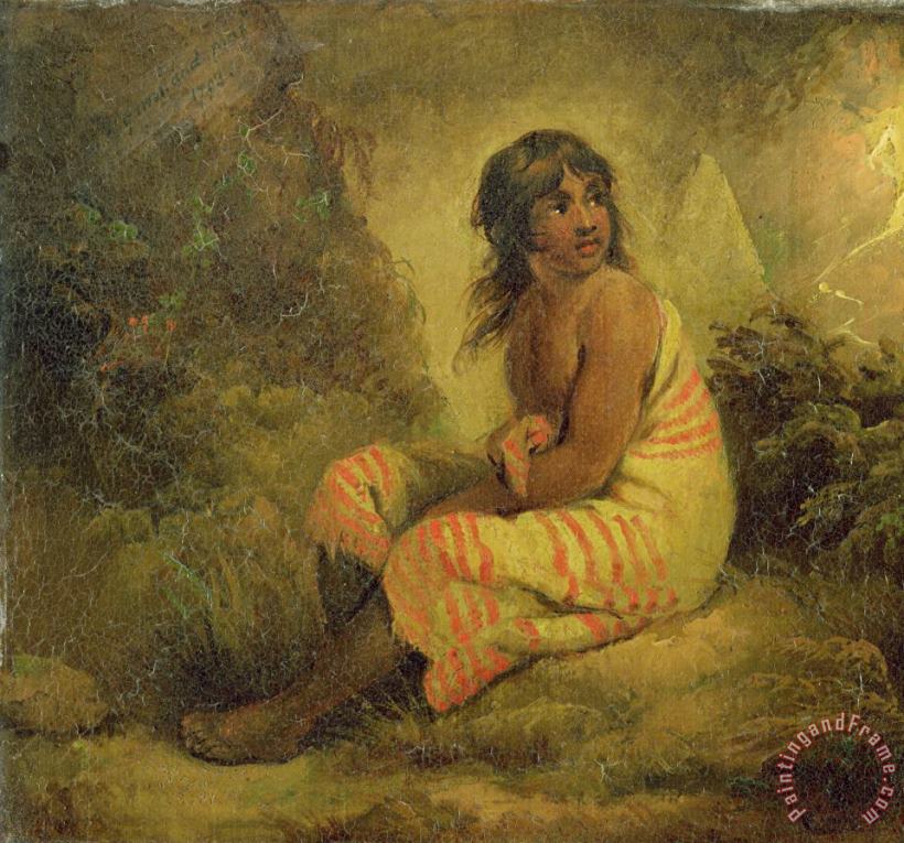 Indian Girl painting - George Morland Indian Girl Art Print
