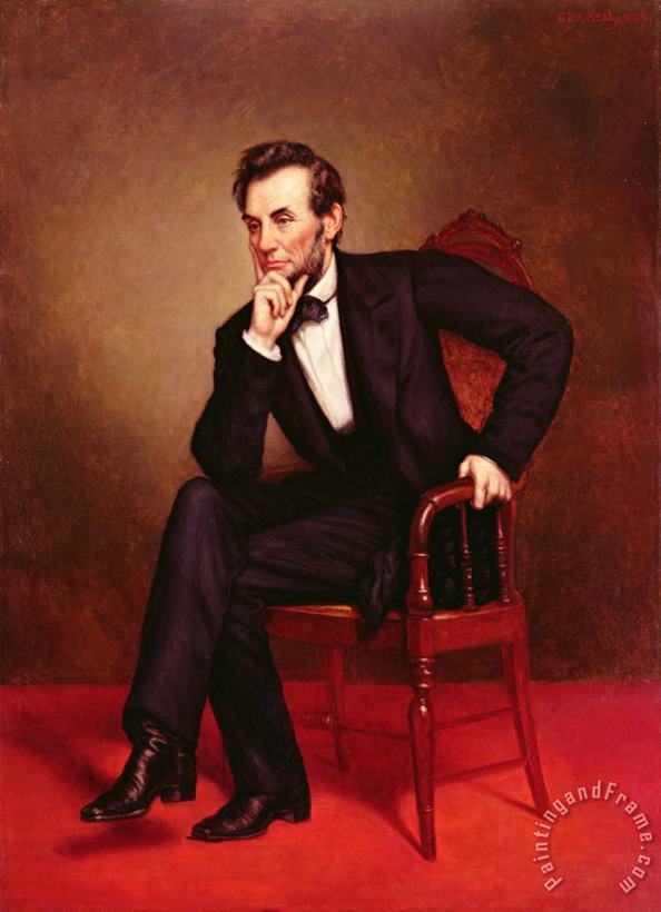Portrait of Abraham Lincoln painting - George Peter Alexander Healy Portrait of Abraham Lincoln Art Print