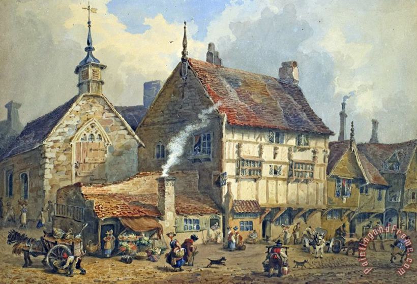 George Shepherd Old Houses And St Olaves Church Art Painting
