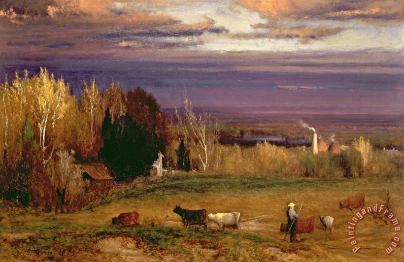 George Snr Inness Sunshine After Storm or Sunset Art Painting
