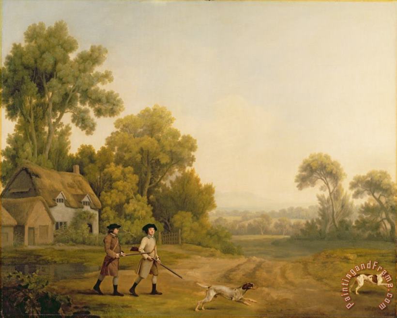 Two Gentlemen Going a Shooting painting - George Stubbs Two Gentlemen Going a Shooting Art Print