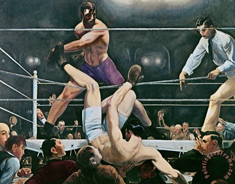Dempsey V Firpo In New York City painting - George Wesley Bellows Dempsey V Firpo In New York City Art Print