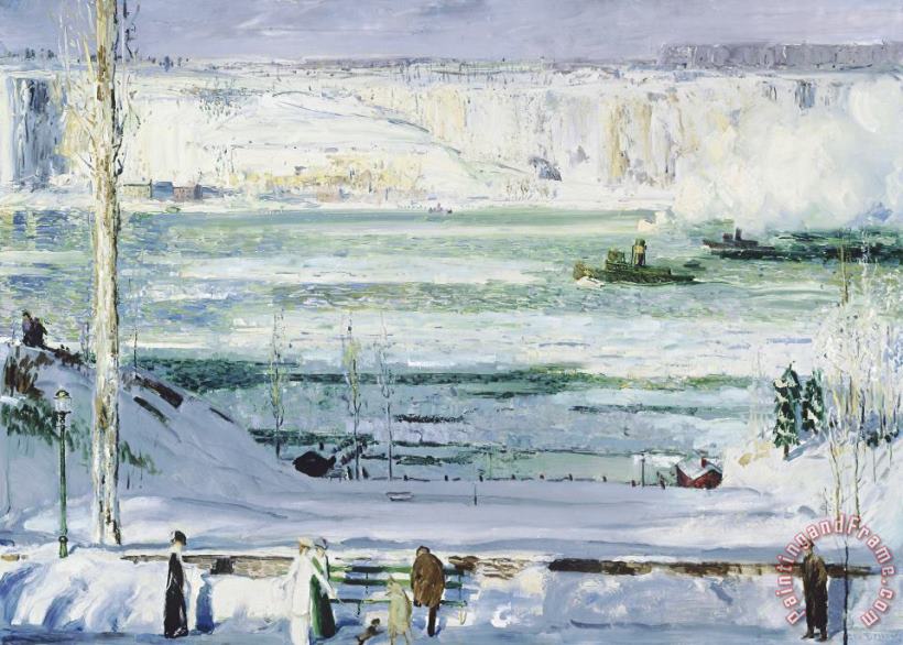 George Wesley Bellows Snow Capped River Art Print