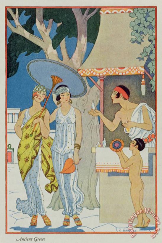 Ancient Greece painting - Georges Barbier Ancient Greece Art Print