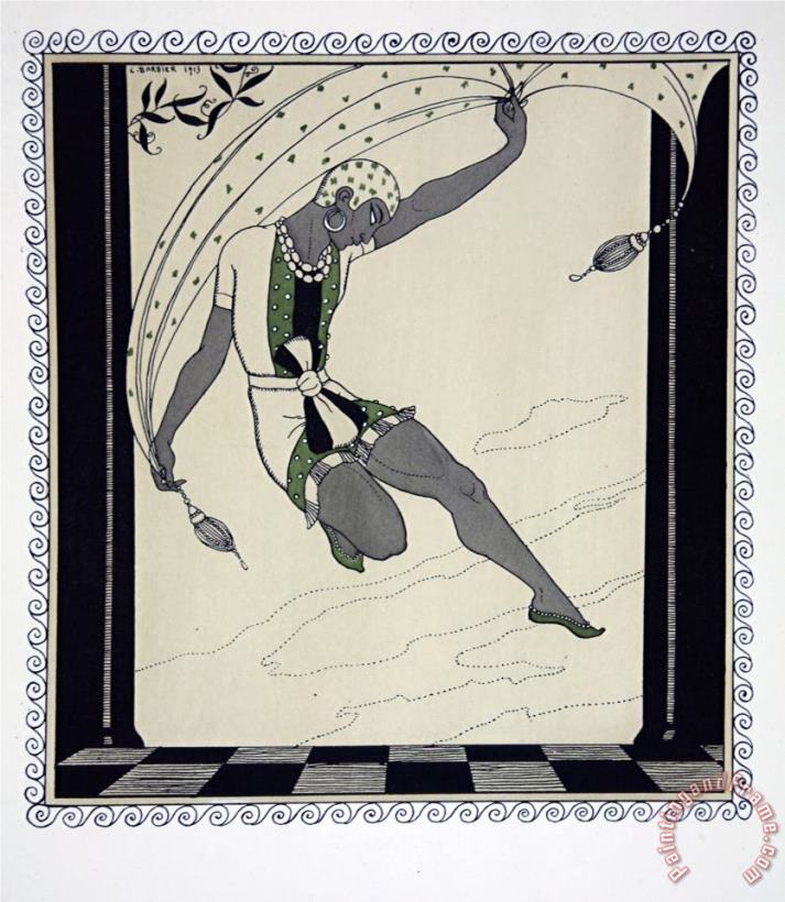 Georges Barbier Cleopatre From The Series Designs on The Dances of Vaslav Nijinsky Art Painting