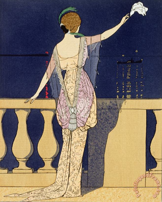 Georges Barbier Farewell At Night Art Painting