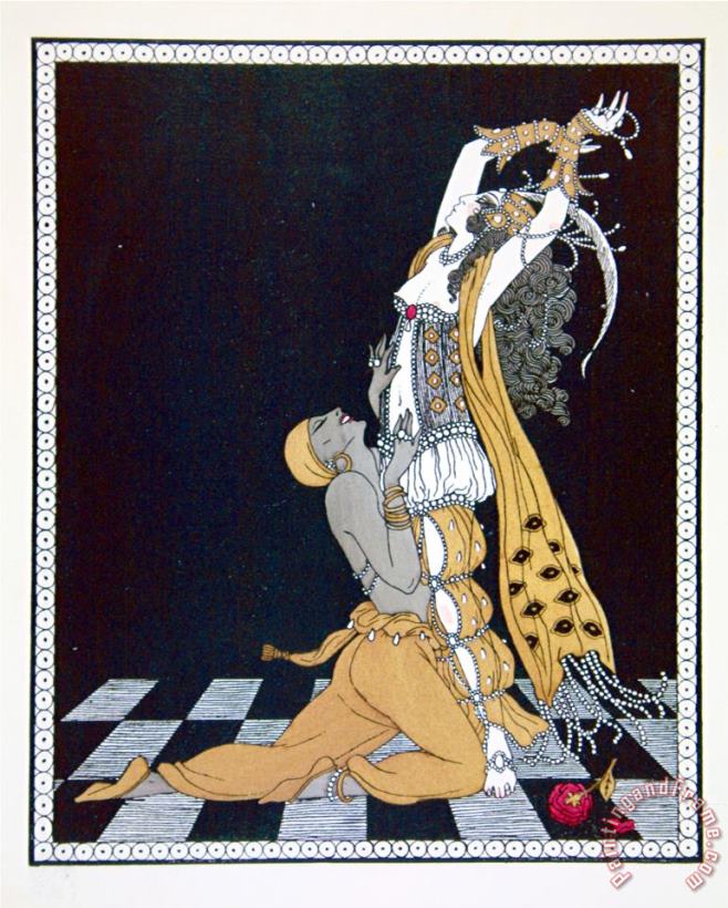 Georges Barbier Scheherazade From The Series Designs on The Dances of Vaslav Nijinsky Art Painting
