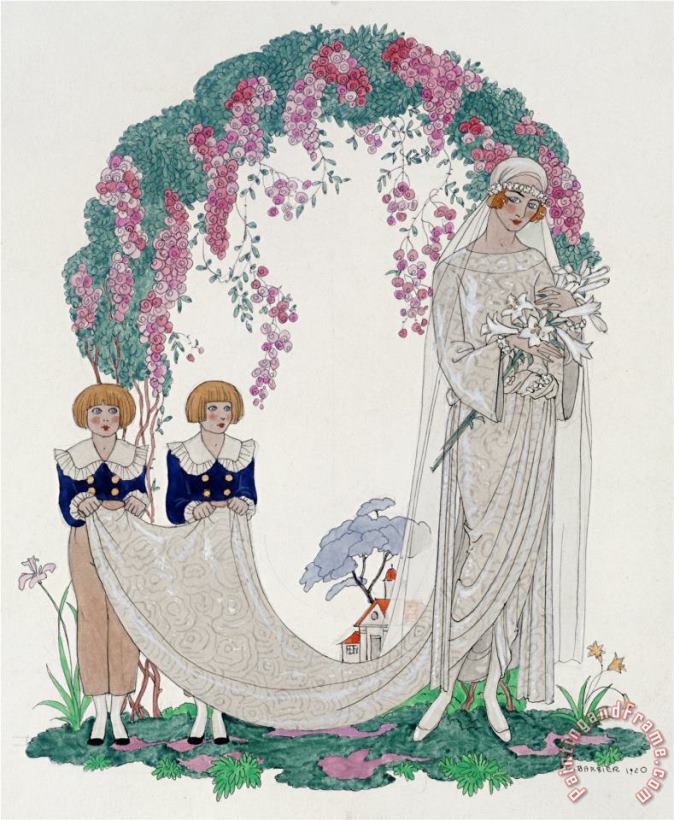 Georges Barbier The Bride 1920 Art Painting