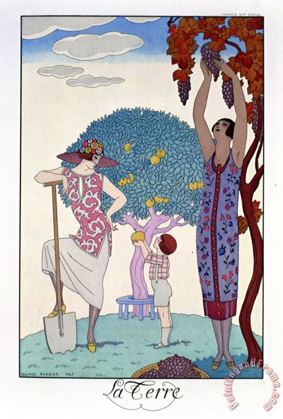 The Earth painting - Georges Barbier The Earth Art Print