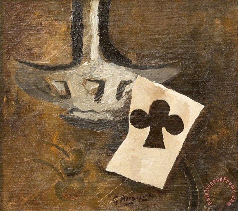 Carafe Et As De Trefle, 1950 painting - Georges Braque Carafe Et As De Trefle, 1950 Art Print