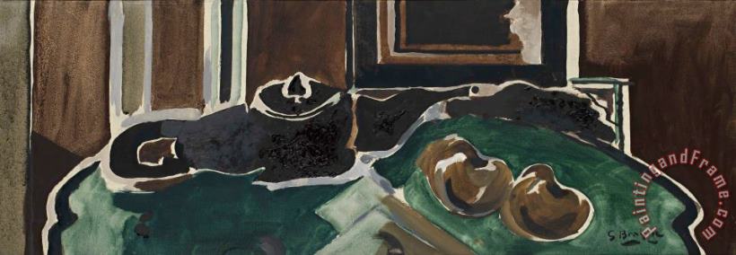 Georges Braque Nature Morte a La Theiere (fond Vert), 1957 Art Painting