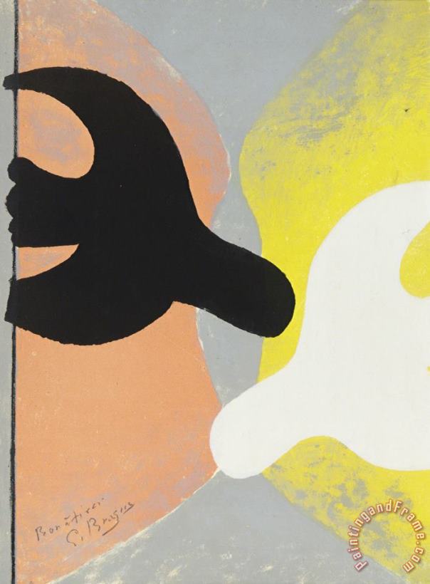 Resurrection De L'oiseau, 1958 painting - Georges Braque Resurrection De L'oiseau, 1958 Art Print
