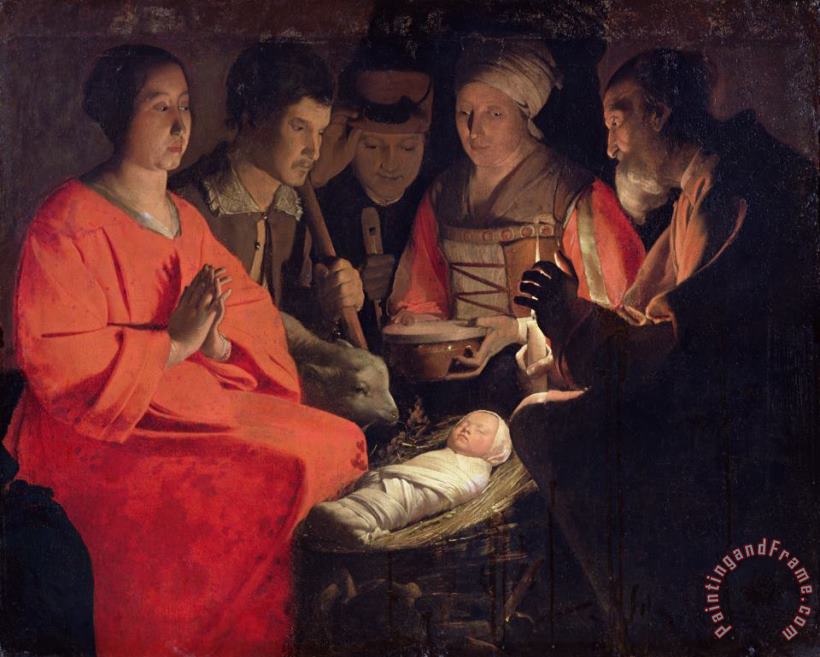 Georges de la Tour Adoration of the Shepherds Art Print