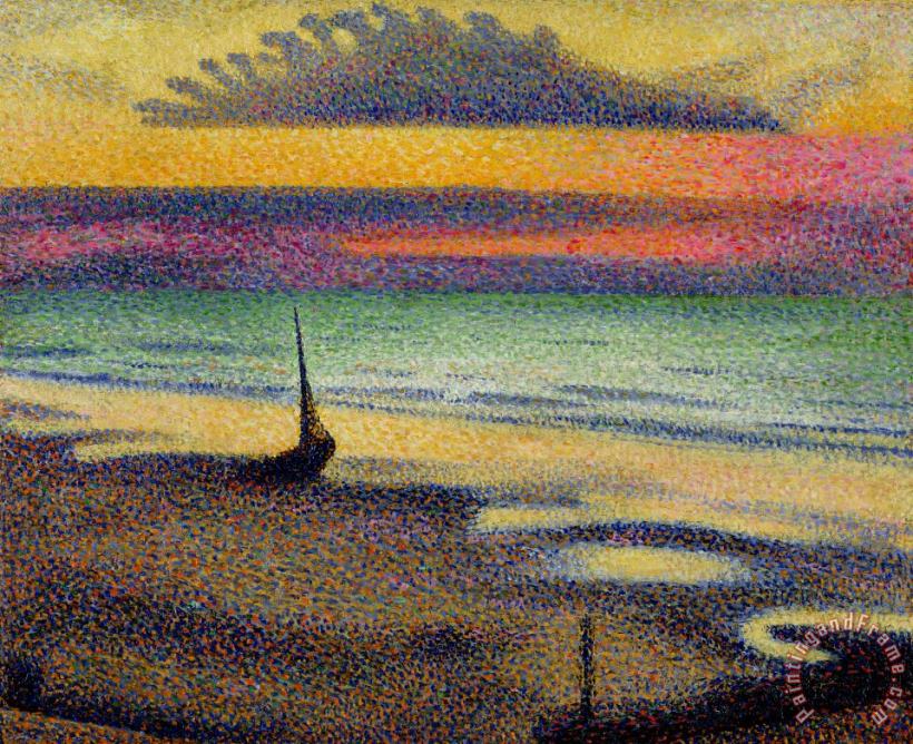 Georges Lemmen The Beach at Heist Art Painting