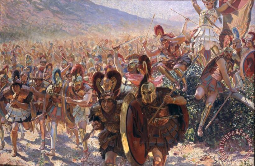 Georges Marie Rochegrosse Ancient Warriors Art Painting