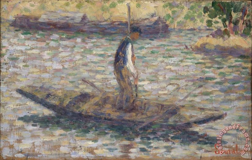 A Fisherman painting - Georges Seurat A Fisherman Art Print