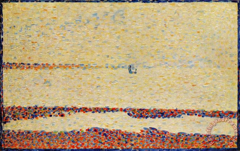 Georges Seurat Beach at Gravelines 1890 Art Painting