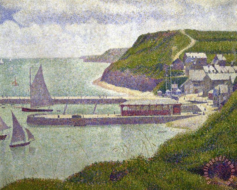 Harbour at Port En Bessin at High Tide painting - Georges Seurat Harbour at Port En Bessin at High Tide Art Print
