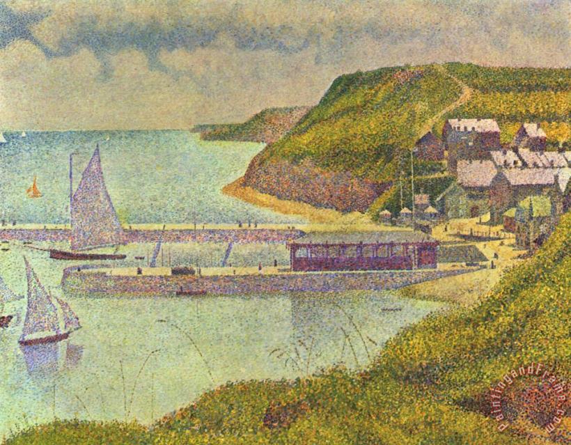 Georges Seurat Port En Bessin Art Painting