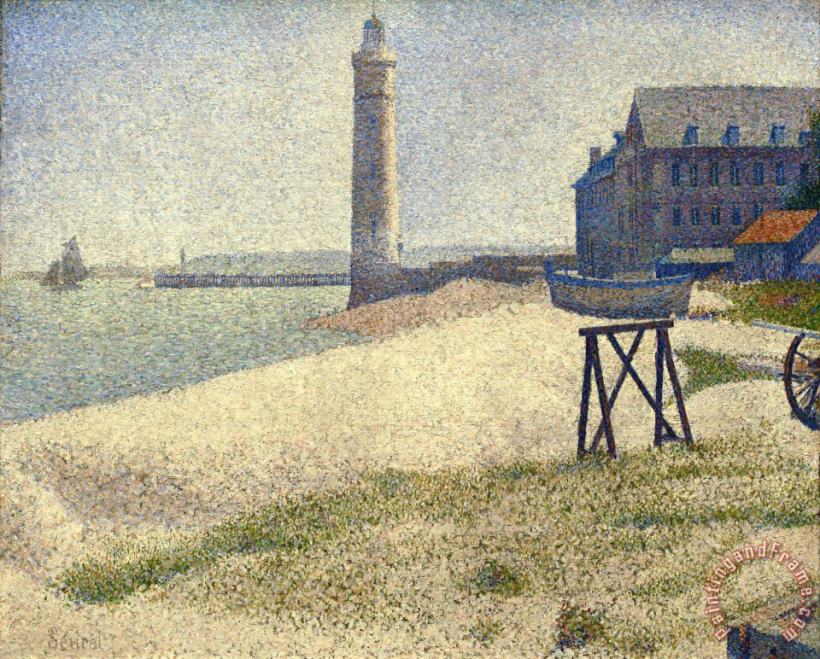 The Lighthouse at Honfleur painting - Georges Seurat The Lighthouse at Honfleur Art Print