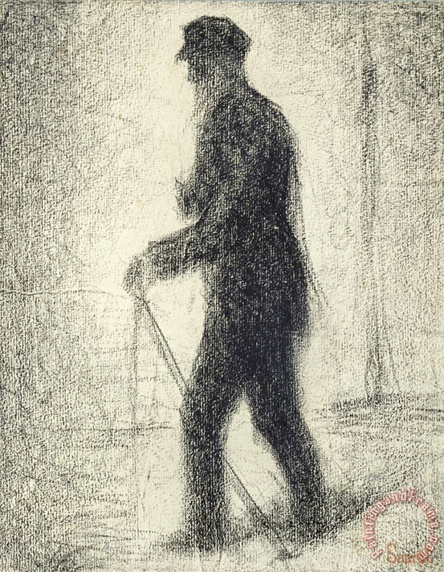 Walking painting - Georges Seurat Walking Art Print