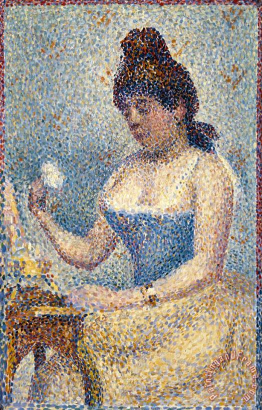 Georges Seurat Young Woman Powdering Herself Art Painting