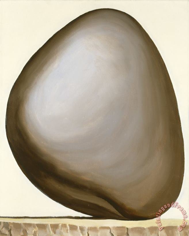 Georgia O'keeffe Black Rock with White Background, 1963 1971 Art Print