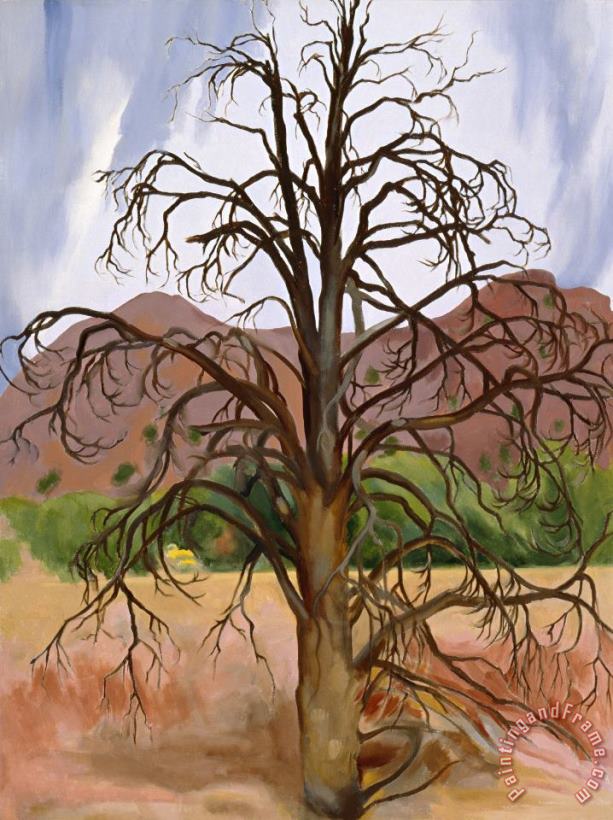 Dead Pinon Tree, 1943 painting - Georgia O'keeffe Dead Pinon Tree, 1943 Art Print