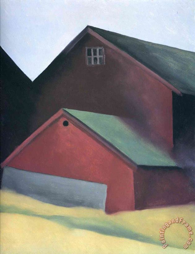Ends of Barns painting - Georgia O'keeffe Ends of Barns Art Print