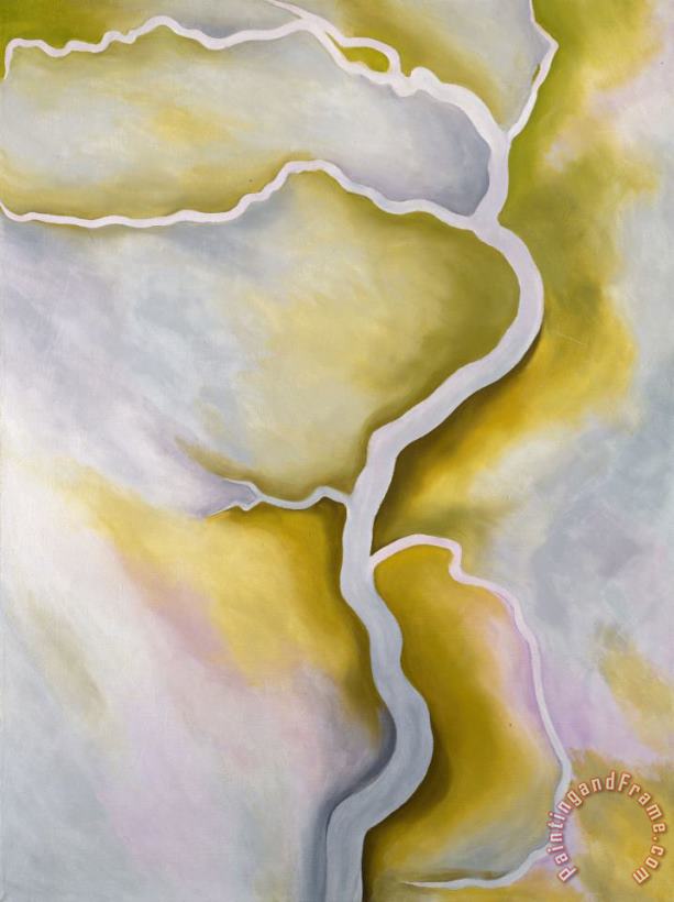 Georgia O'keeffe From The River Pale, 1959 Art Painting