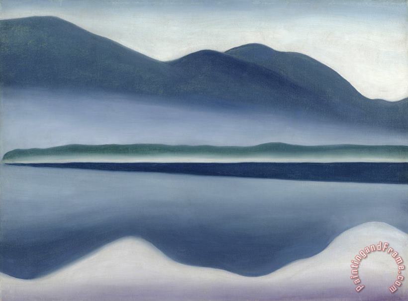 Lake George Formerly Reflection Seascape painting - Georgia O'keeffe Lake George Formerly Reflection Seascape Art Print Lake George Formerly Reflection Seascape painting - Georgia O'keeffe Lake George Formerly Reflection Seascape Art Print