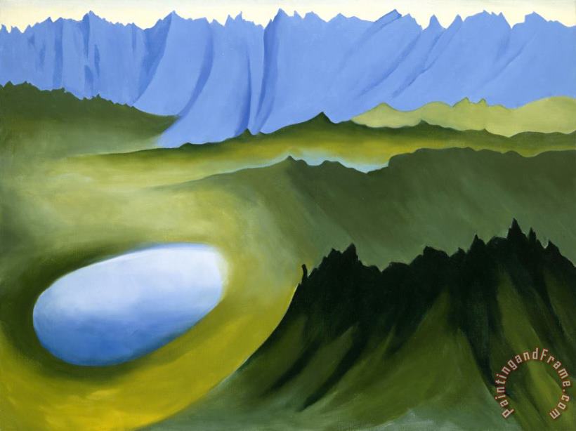 Georgia O'keeffe Mountains And Lake, 1961 painting - Mountains And Lake
