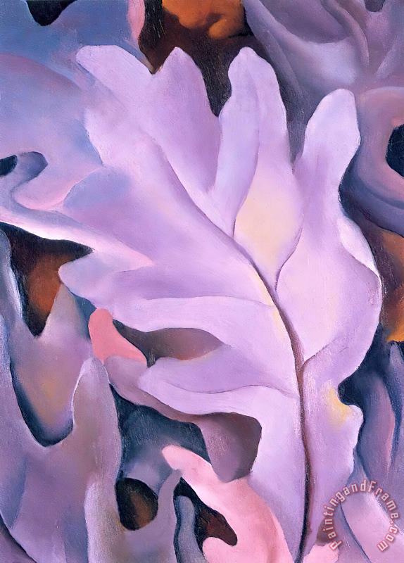 Georgia O'keeffe Purple Leaves Art Painting