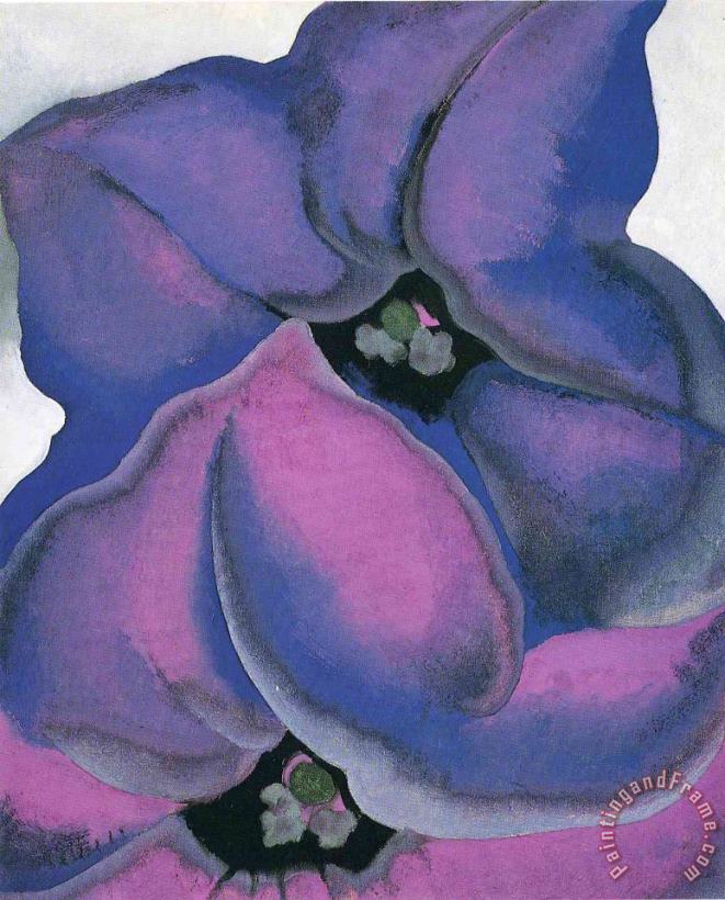 Georgia O'keeffe Purple Petunias Art Painting