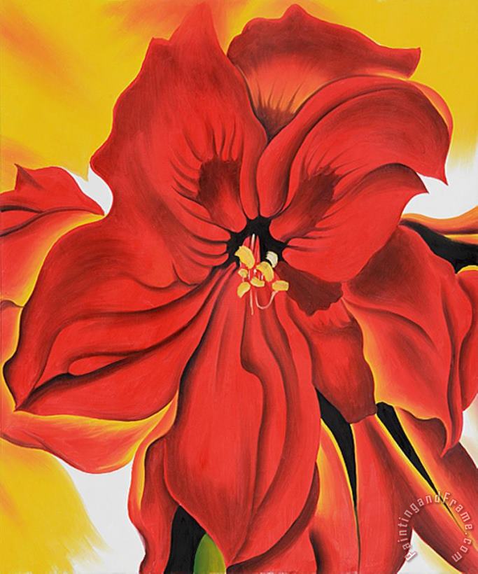 Georgia O'keeffe Red Amaryllis 2 Art Painting