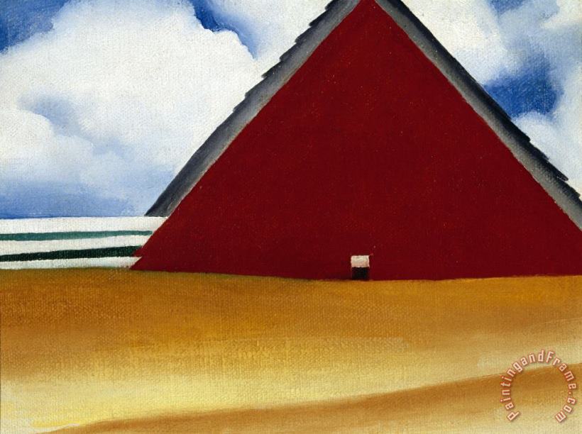 Georgia O'keeffe Red Barn in Wheatfield, 1928 Art Painting