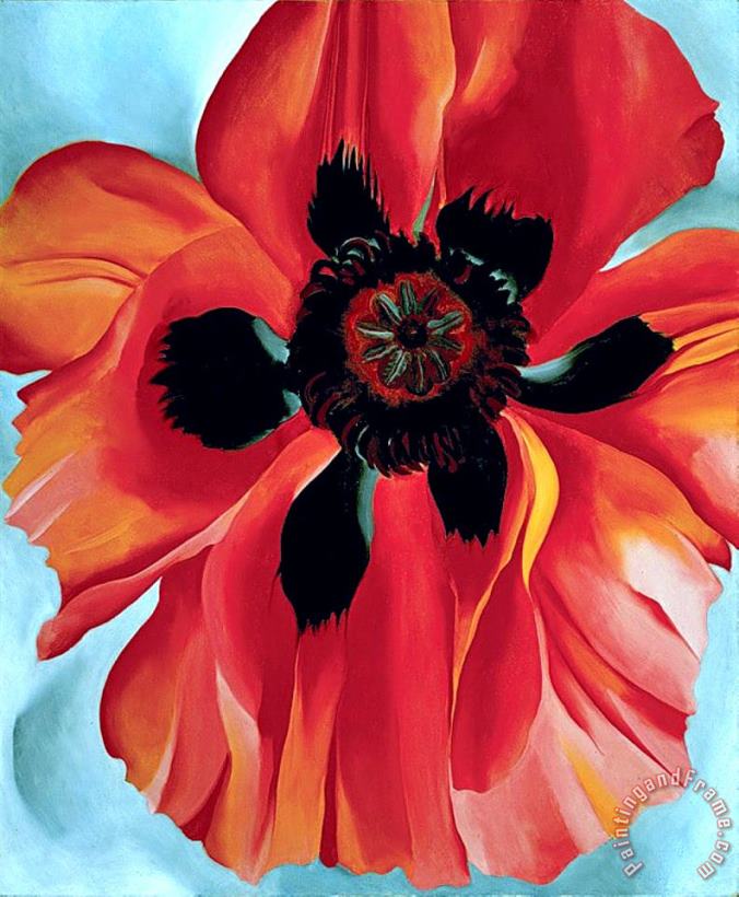 Georgia O'keeffe Red Poppy Vi Art Painting