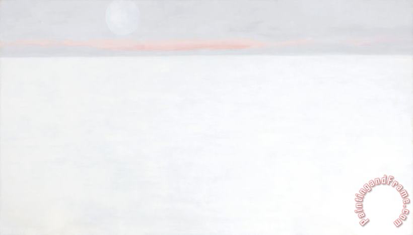 Georgia O'keeffe Sky with Moon, 1966 Art Painting