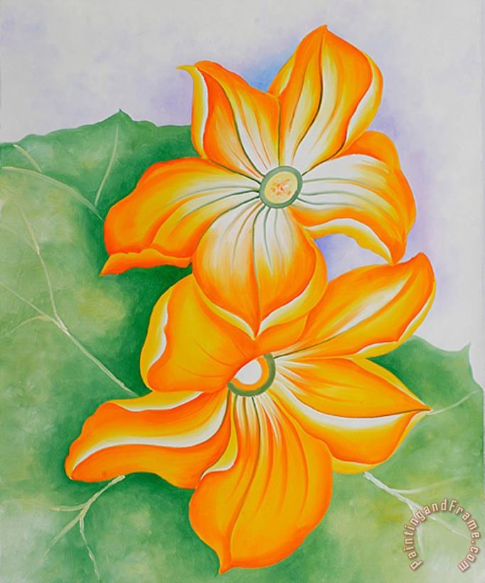 Georgia O'keeffe Squash Blossoms Art Painting