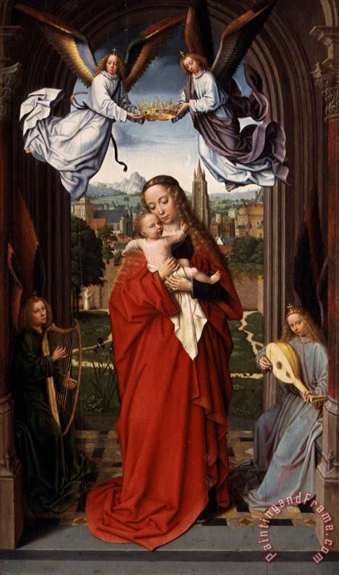 Gerard David Virgin And Child with Four Angels Art Print