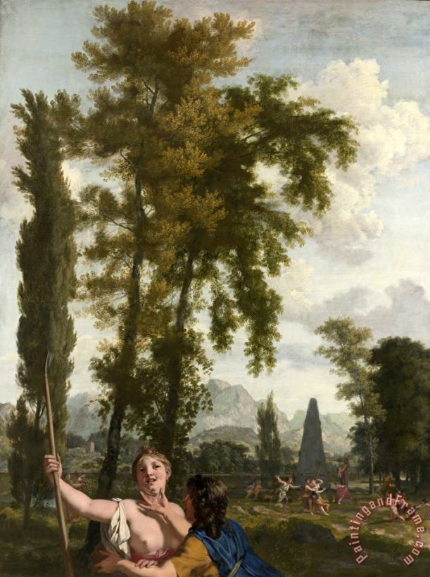Gerard de Lairesse Italian Landscape with Shepherd And Shepherdess Art Painting
