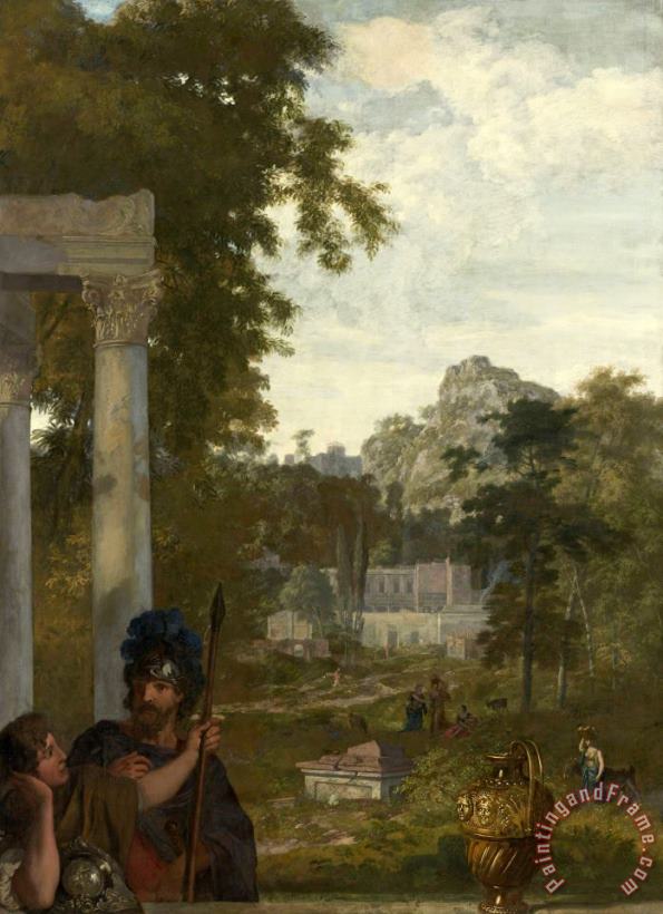 Gerard de Lairesse Italian Landscape with Two Roman Soldiers Art Painting