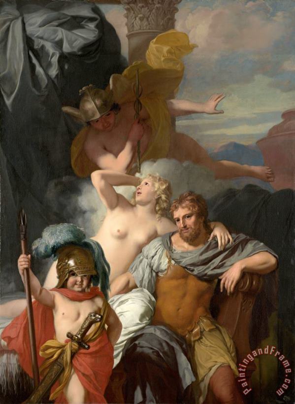 Mercury Ordering Calypso to Release Odysseus painting - Gerard de Lairesse Mercury Ordering Calypso to Release Odysseus Art Print